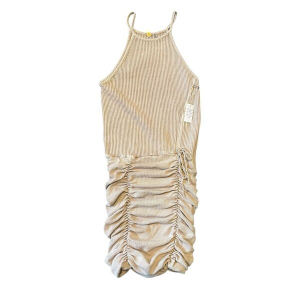 The Free People One Katya Thermal Mini Dress Cream Size Small NWT - Picture 3 of 10